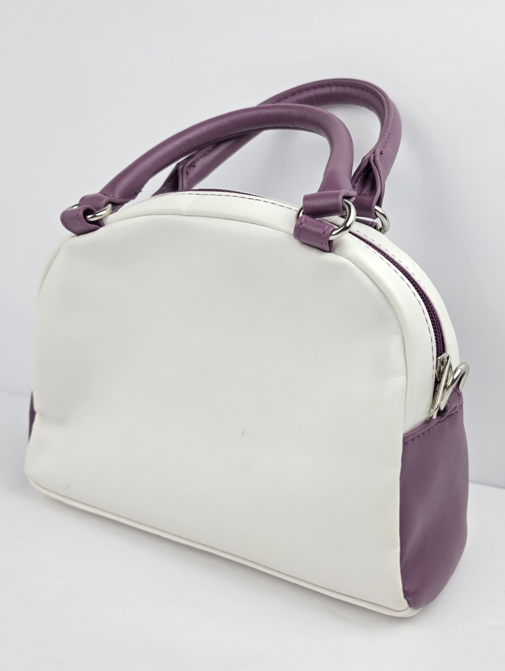 Star Princess Kids Handbag White Purple Mini Purse 10” Cute Girls Bag Pre-Owned - Picture 3 of 6